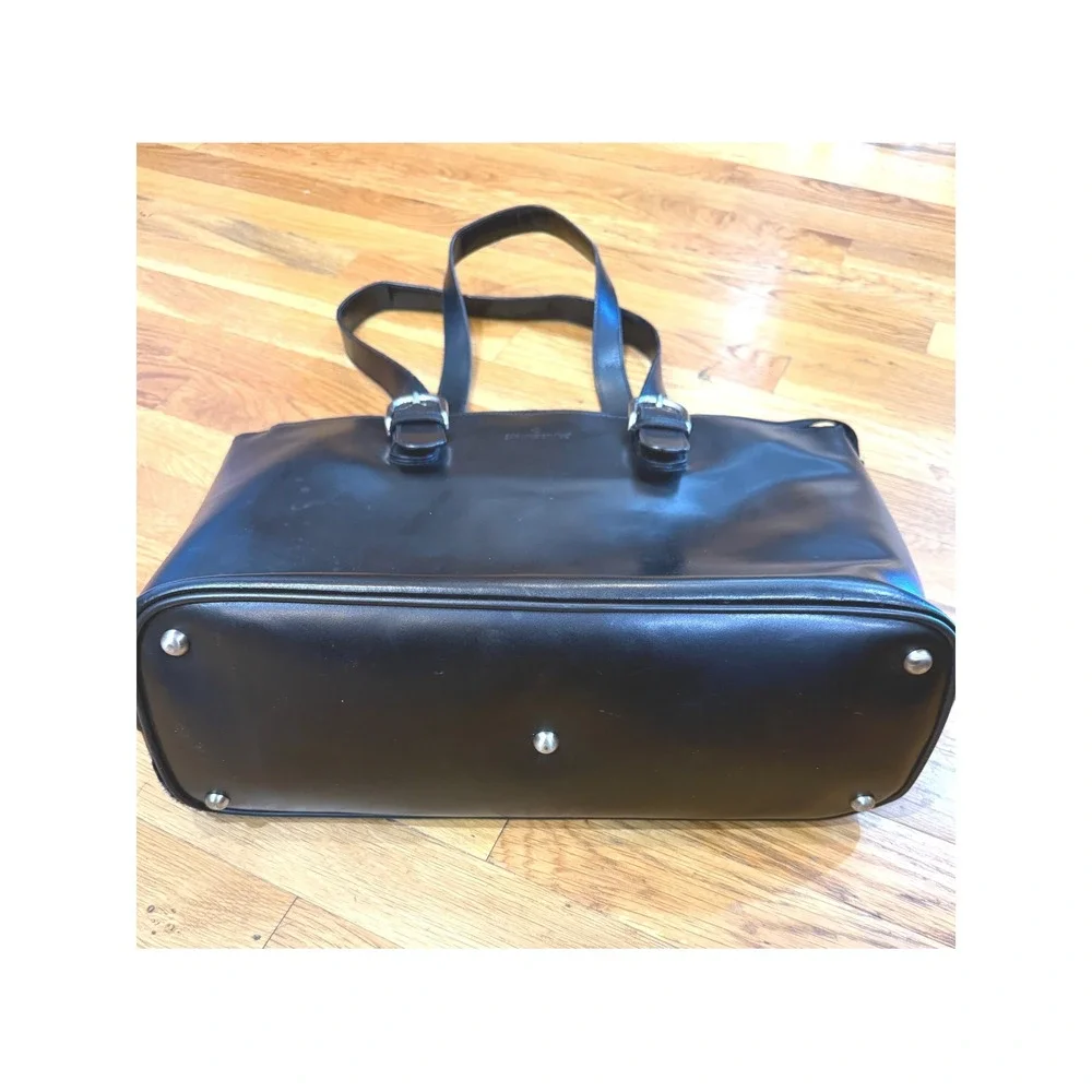 Samsonite Black Faux Leather Laptop Tote Bag Business Briefcase 922765
